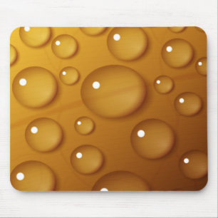 Tapis De Souris Orange Water Drop Texture