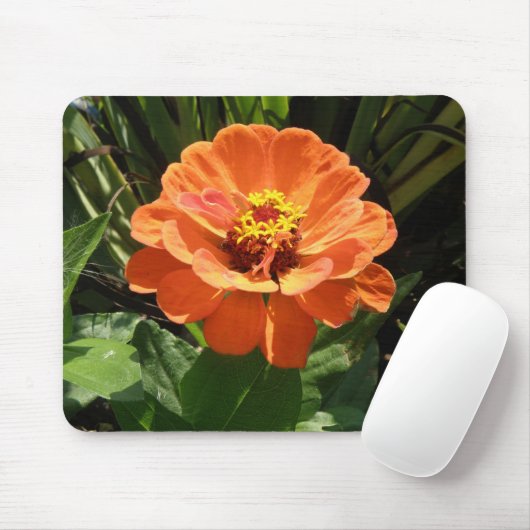 Tapis De Souris Orange Zinnia Mousepad (Avec souris)