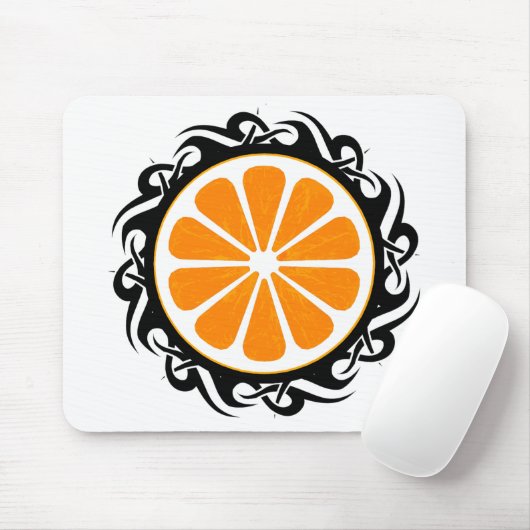 Tapis De Souris oranges. (Avec souris)