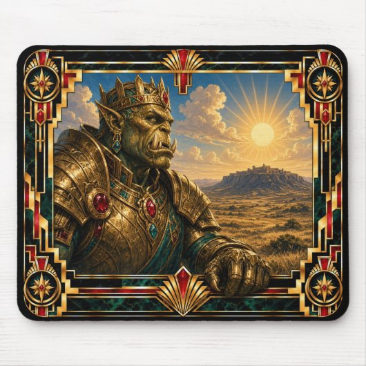 Tapis De Souris Orc, Art Déco Mythique (Devant)