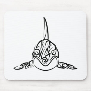 Tapis De Souris Orca tribale noire et blanche