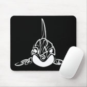 Tapis De Souris Orca tribale noire et blanche (Avec souris)