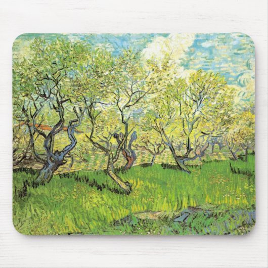 Tapis De Souris Orchard à Blossom par Vincent van Gogh (Devant)