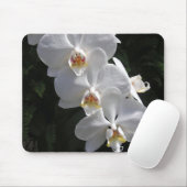 Tapis De Souris Orchidée blanche Mousepad (Avec souris)