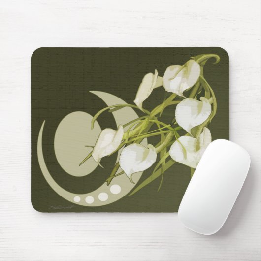 Tapis De Souris Orchidée de Brassavola Mousepad (Avec souris)