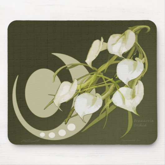 Tapis De Souris Orchidée de Brassavola Mousepad (Devant)