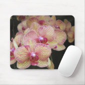 Tapis De Souris Orchidée de mite rose et jaune Mousepad (Avec souris)