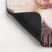 Tapis De Souris Orchidée Floral Blossom Word Cloud (Coin)