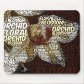 Tapis De Souris Orchidée, Florale, Typographie De Fleur Embedded P (Devant)