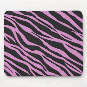 Tapis De Souris Orchidée rose Zèbre rayé