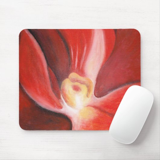 Tapis De Souris Orchidée rouge (Avec souris)