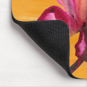 Tapis De Souris Orchidée violette couleur orange pop art fleur (Coin)