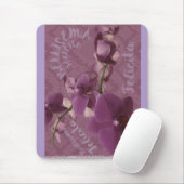 Tapis De Souris Orchidée violette vintage (Avec souris)