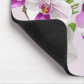 Tapis De Souris Orchidées blanches délicates Monogram Mousepad (Coin)