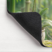 Tapis De Souris Orchidées blanches et bambou (Coin)