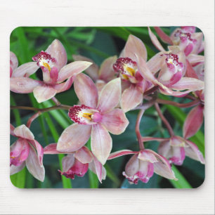 Tapis De Souris Orchidées de papillons roses