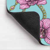 Tapis De Souris Orchidées et chaînes, roses et bleues (Coin)