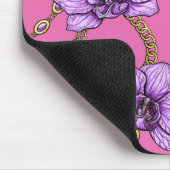 Tapis De Souris Orchidées et chaînes, violet et rose (Coin)