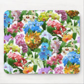 Tapis De Souris Orchidées florales tropicales (Devant)