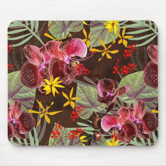 Tapis De Souris Orchidées rouges. (Devant)