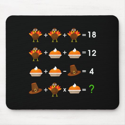 Tapis De Souris Order Of Operations Thanksgiving Quiz Funny Math T (Devant)