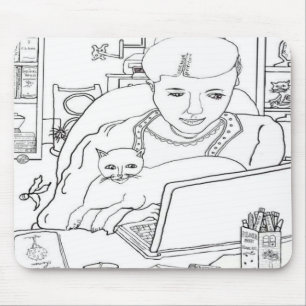 Tapis De Souris Ordinateur 💻 Chat 🐈 ⬛
