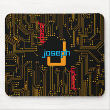 Ordinateur Circulé Nerd Black Gold Texte rouge ble
