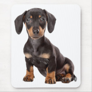 Tapis De Souris Ordinateur Mousepad de chiot de teckel d'amour