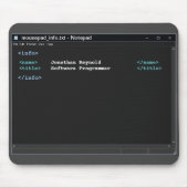 Tapis De Souris Ordinateur Programmer Notepad Coder Format mode fo (Devant)