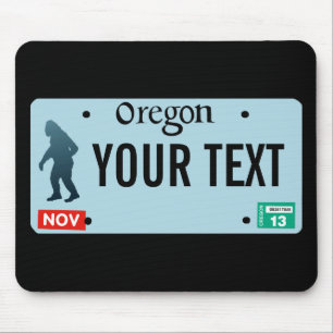 Tapis De Souris Oregon Sasquatch License Plate