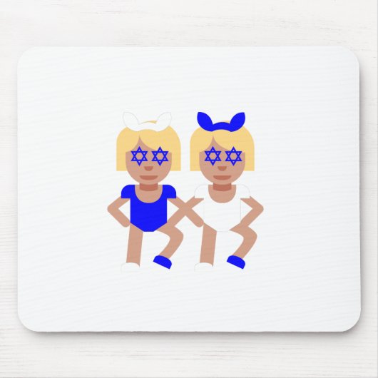 Tapis De Souris oreilles de lapin hanoukka (Devant)