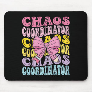 Tapis De Souris Organisatrice de chaos Maman Enseignante Rentrée d