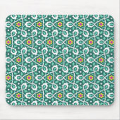 Tapis De Souris Oriental Vert Blanc Ottoman Vin Turc Motif (Devant)