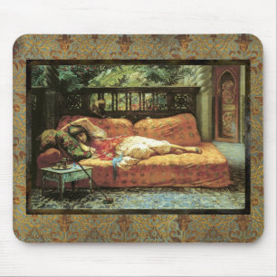 Tapis De Souris Orientaliste vintage peignant Mousepad