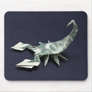 Tapis De Souris Origami d'argent Scorpion