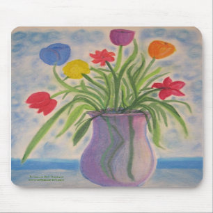 Tapis de souris original d'art - vase pourpre