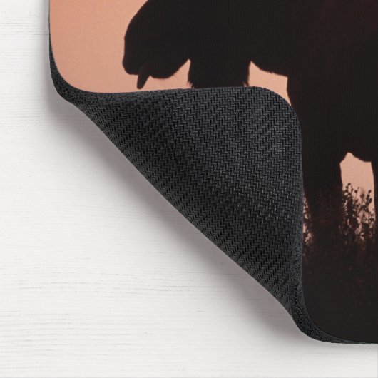 Tapis De Souris orignal, Alces alces, taureau aux gros bois, (Coin)