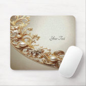 Tapis De Souris Ornate Gold Flourish Mousepad (Avec souris)