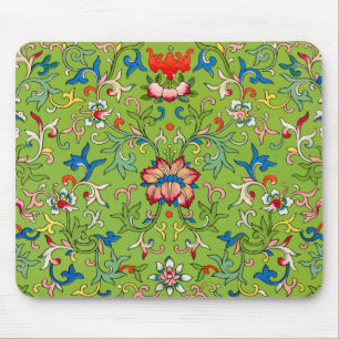 Tapis De Souris Ornement chinois vintage Owen Jones vert floral
