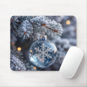Tapis De Souris Ornement de Noël en cristal en forme de flocon de 