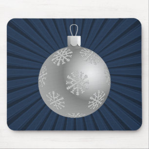 Tapis De Souris Ornement Starburst Stripes Mousepad, Bleu foncé