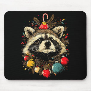 Tapis De Souris Ornements de Noël de Raton Laveur Mignon Festif Xm