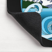 Tapis De Souris Orque Majestueux Baleine Tueuse Vagues Bleues Océa (Coin)