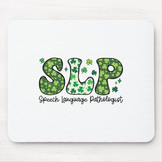 Tapis De Souris Orthophoniste Discours de la Saint-Patrick (Devant)