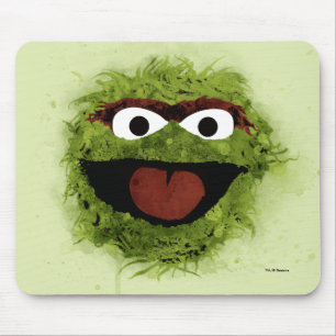 Tapis De Souris Oscar le Grincheux Tendance aquarelle