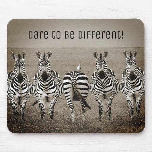 Tapis De Souris Osez être différent ! Zebra Mouse Pad (Devant)