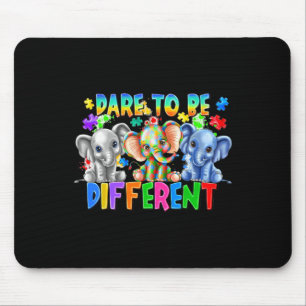 Tapis De Souris Osez Être Différents Mignons Elephant Autisme Laur