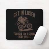 Tapis De Souris Ossum Get In Loser Trouble Funny Ssum Raccoon Men (Avec souris)