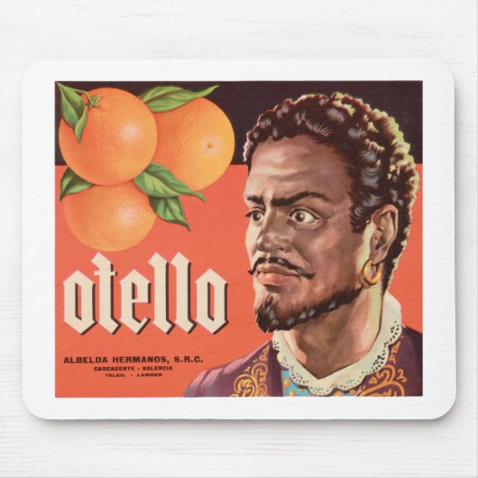 Tapis De Souris Otello Orange Étiquette (Devant)
