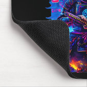 Tapis De Souris Otter Katana Cyberpunk Neon Samurai Japanese Art  (Coin)